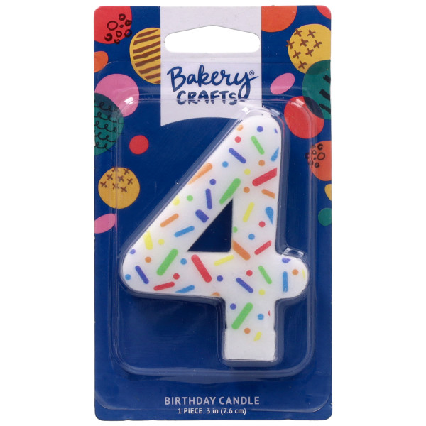 #4 Rainbow Sprinkle Candle Each