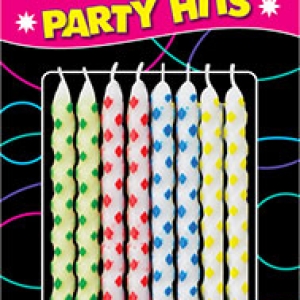 Diamond Dot Birthday Candles 2 1/2″ Set 24 Candles per set