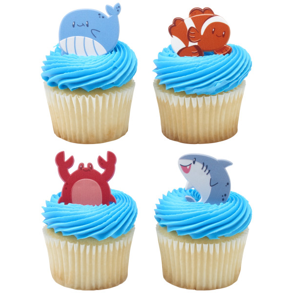 Beach Buddies Cupcake Rings 12 Count