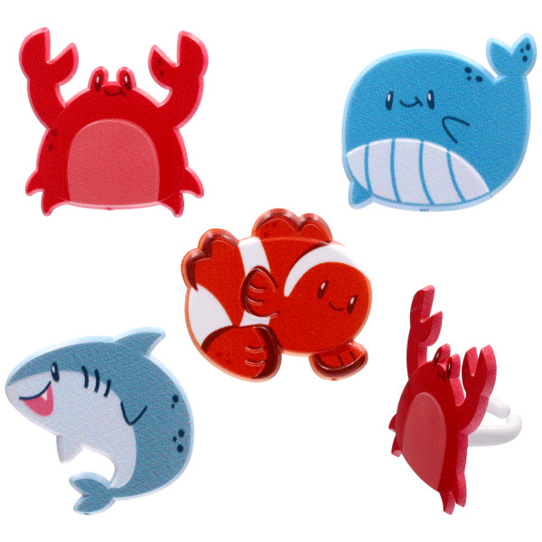 Beach Buddies Cupcake Rings 12 Count - Image 2