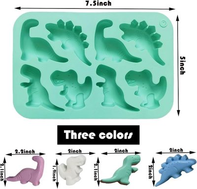 Dinosaur Silicone Mold 8 Cavities Each