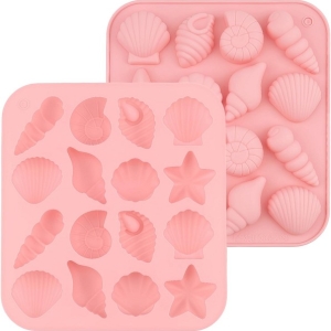 Seashells and Starfish Silicone Mold 16 Cavities Each