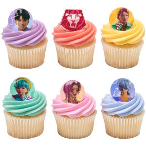 KPop Demon Hunters Saja Boys Cupcake Rings 12 count