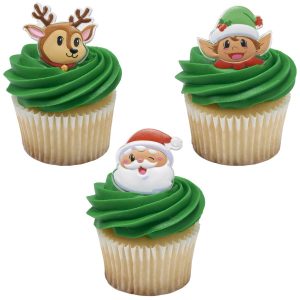 Santa & Friends Cupcake Rings 12 count