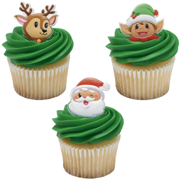 Santa & Friends Cupcake Rings 12 count