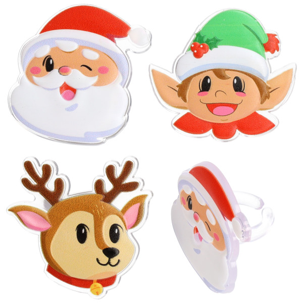 Santa & Friends Cupcake Rings 12 count - Image 2