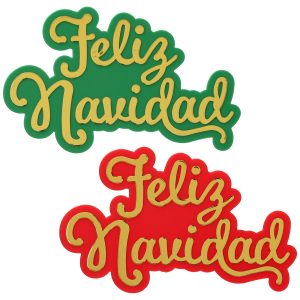 Feliz Navidad Metallic Layon 2 count