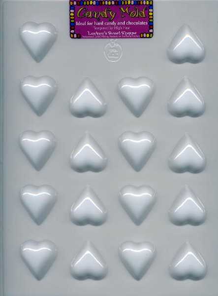 Hearts Hard Candy Mold 18 cavity Each