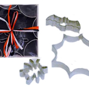 Spider, Web & Bat Cookie Cutter 3 piece Set
