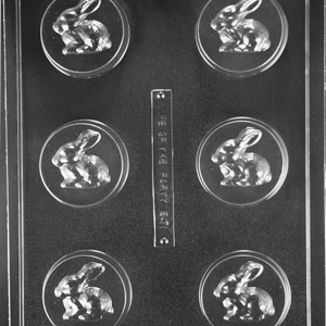 Bunny Rabbit Cookie Mold 6 cavity Each 1.5