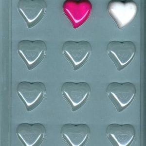 Bite Size Tear Drop Hearts Mold 12 cavity Each
