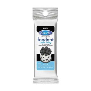 Black Satin Ice Fondant 4 oz