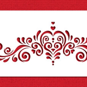Stencil Amore Cake Side