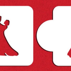 Stencil Dancing Couple 2 count