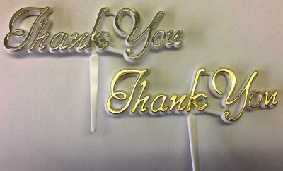 Thank You Assorted Color Pick 4 3/4" x 1 1/2" Each