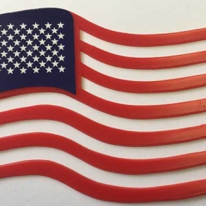 American Flag plaque 4 1/4 x 3 1/2″ Each