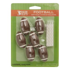 Football Candle Holder & Candle 12 pieces