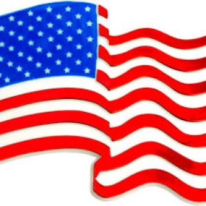 USA Flag Plaque Each
