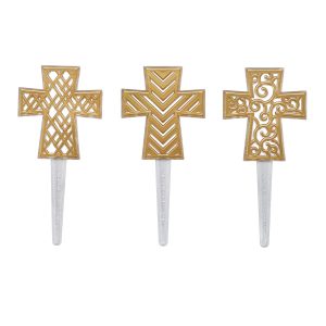 Gold Cross Assortment DecoPics 12 count