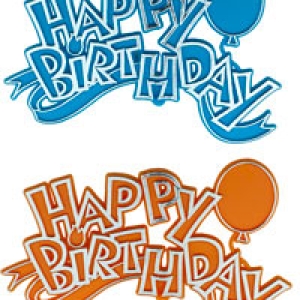 Happy Birthday Balloon Plaque 4″ Assorted Each