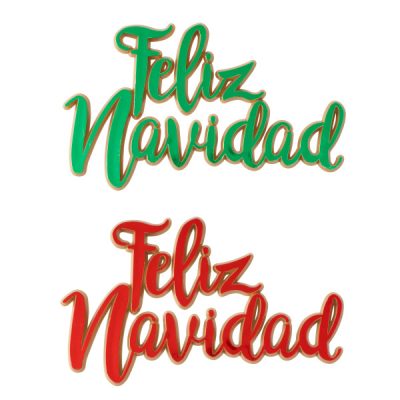 Feliz Navidad Assortment Layon 4 7/8" x 2 7/8 Each