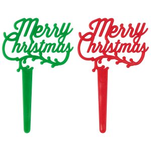 Merry Christmas Holly DecoPics 12 count