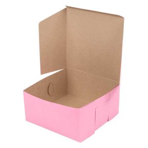 10″ x 10″x 5.5″ Pink Cake Box Each