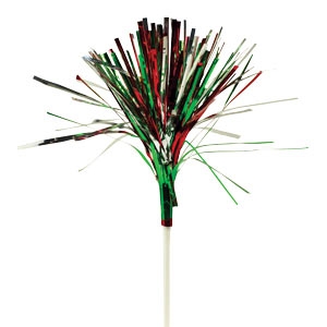 Mylar Spray Red, Green & Silver 4 count