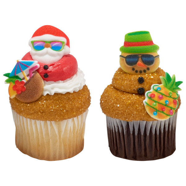 Tropical Christmas Assorted Dec-Ons 6 count - Image 2