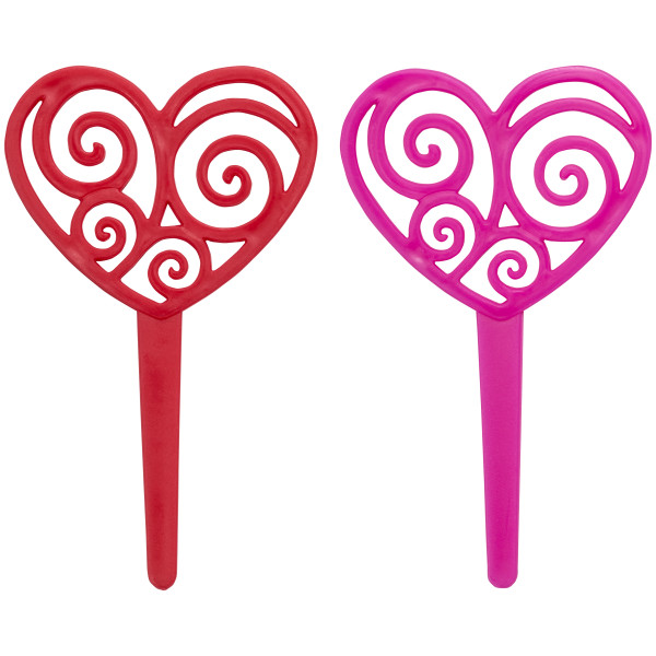 Scroll Heart Lacy DecoPics 12 count - Image 2