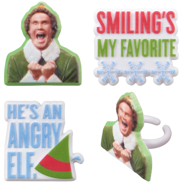Elf The Movie Smiling's My Favorite Cupcake Rings 12 count