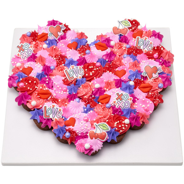 Rainbow Love Cupcake Rings 12 count - Image 2
