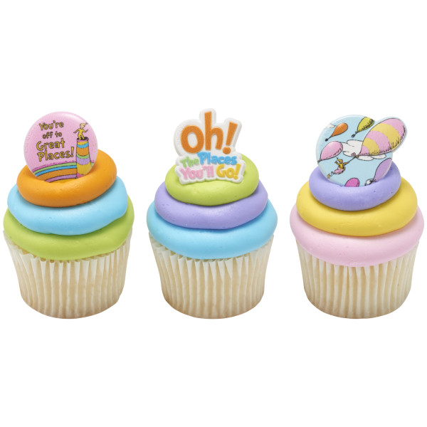 Oh, The Places You'll Go; Onward We Go Cupcake Rings 12 count - Image 3