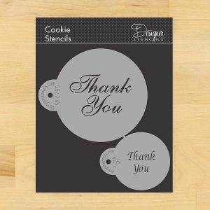 Thank You Cookie or Cupcake Stenceil Set 2 count