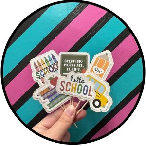 Back To School Cupcake Picks 12 count
