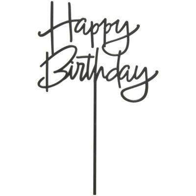 Happy Birthday Black Vertical Layon each