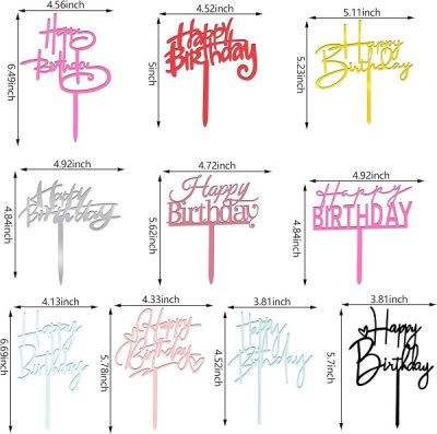 Happy Birthday Assorted color Vertical Layon each