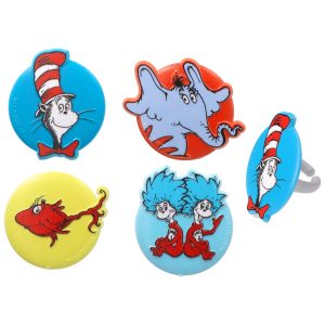 Dr. Seuss Assorted Cupcake Rings 12 count