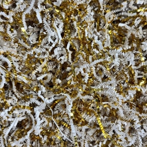Crinkle Paper Gold & White 2 ounce