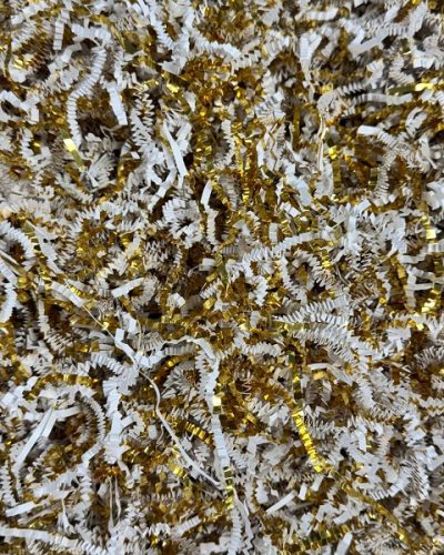 Crinkle Paper Gold & White 2 ounce
