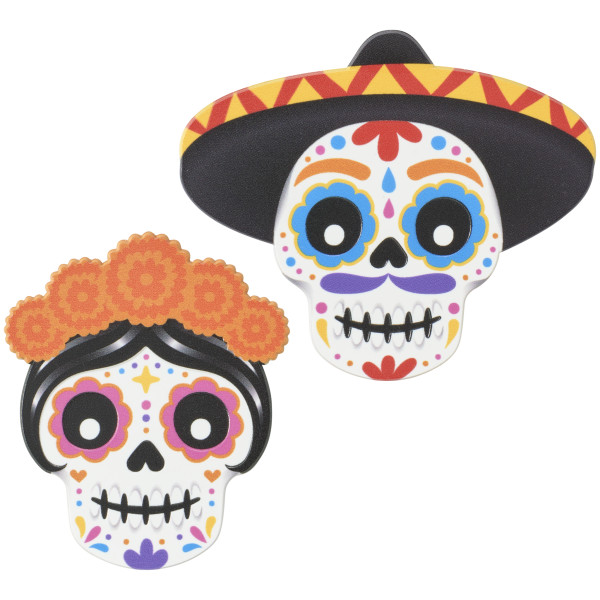 El Catrom and La Catroma Skulls Layons 2 count
