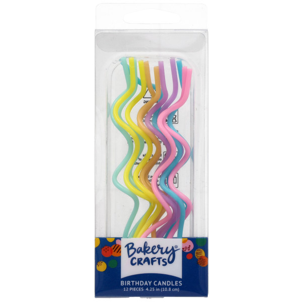 Twist Pastel Shaped 12 Candles