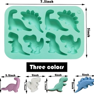 Dinosaur Silicone Mold 8 Cavities Each