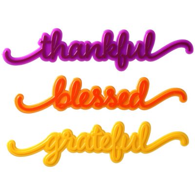Thankful, Bless and Grateful Layons 3 count