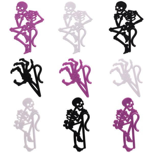 Skeletons Beverage Marker Cupcake Layons 9 count