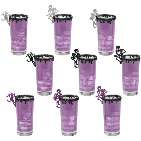 Skeletons Beverage Marker Cupcake Layons 9 count - Image 3